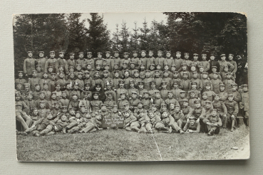 AK Lager Lechfeld / 1913 / Foto Karte / Atelier Bavaria / 3 Komp 2 Jäger Batt / Soldaten / Uniform / Orden